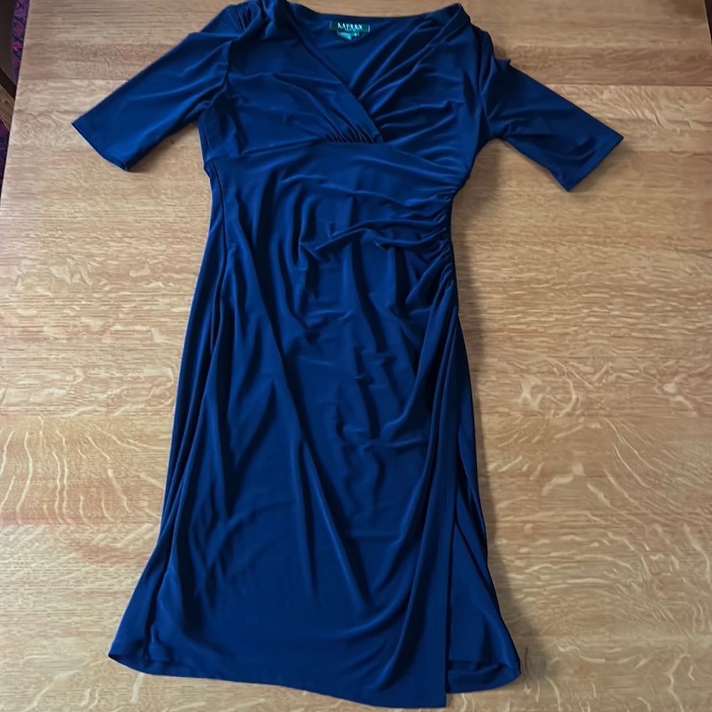 I am selling a Ralph Lauren navy blue dress in a size 6.